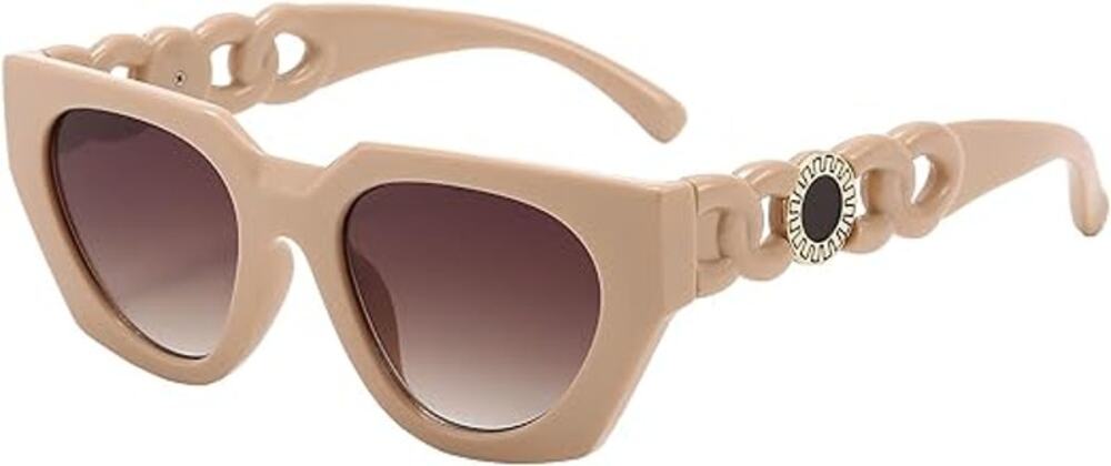 Dollger Retro Rectangle Sunglasses for Women Irregular Designer Trendy Vintage